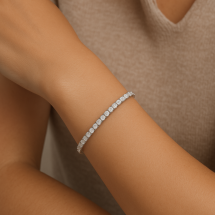 9ct White Gold 5.00ct Lab Diamond Tennis Bracelet