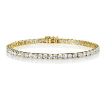 9ct Yellow Gold 5.00ct Lab Diamond Tennis Bracelet