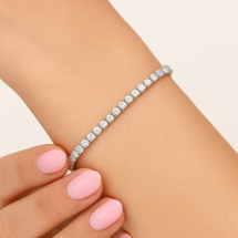 Sterling Silver 4 Claw 3mm Round CZ Tennis Bracelet