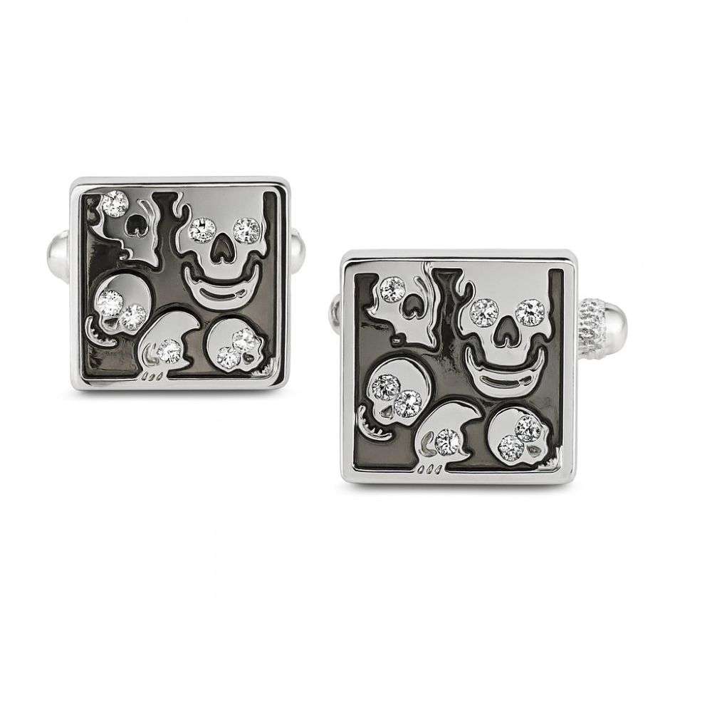 CK822-silver-plated-cz-set-skull-design-cufflinks-front-image