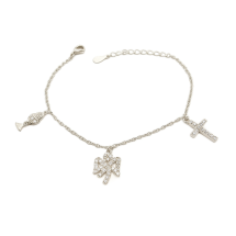 Sterling Silver Chalice Adjustable Charm Bracelet