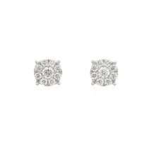 9ct Yellow Gold 0.35cts Diamond Starburst Stud Earrings