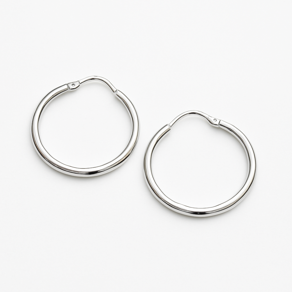 E1400133-sterling-silver-20mm-plain-full-hoop-polished-tube-earrings-front-image