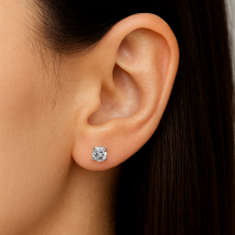 Sterling Silver 5mm Round Brilliant CZ Stud Earrings