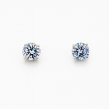 Sterling Silver 7mm Round Brilliant CZ Stud Earrings