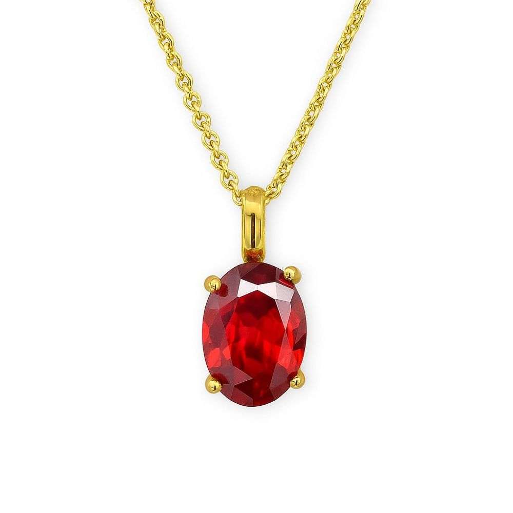EP294A1-9ct-Yellow-Gold-Garnet-Colour-CZ-January-front-image