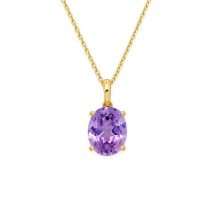 9ct Yellow Gold Alexandrite CZ June Pendant And Chain