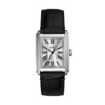 Fossil Mens Carraway Steel Case Leather Watch FS6078