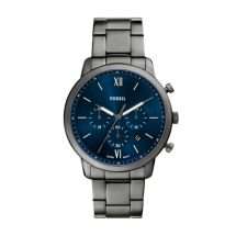 Fossil Mens Neutra Grey Steel Blue Dial Watch FS6111