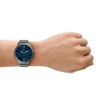 Fossil Mens Neutra Grey Steel Blue Dial Watch FS6111