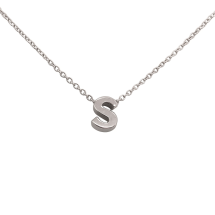 Sterling Silver Floating "S" Initial Pendant And Chain