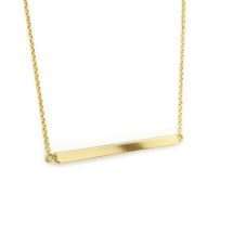 Sterling Silver Gold Bar Necklace