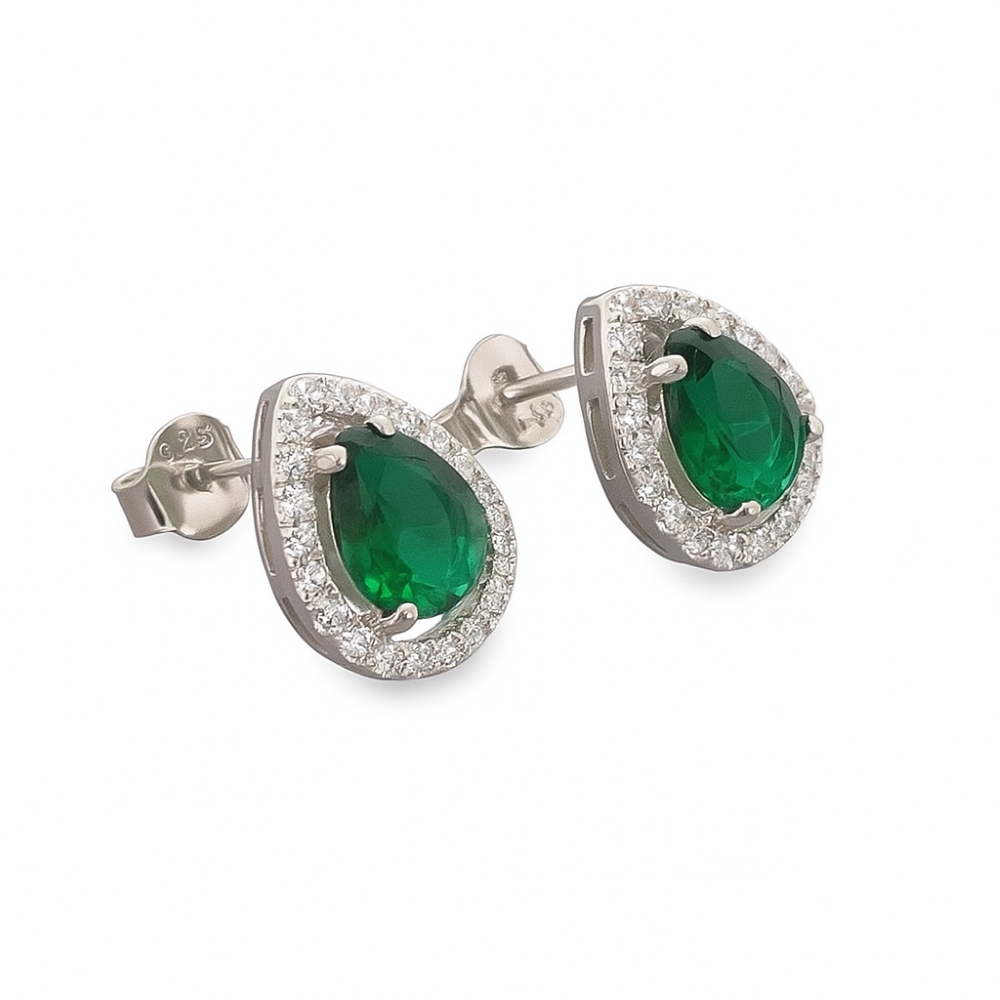 GL1173EE-sterling-silver-green-emerald-cz-pear-shape-halo-stud-earrings-profile-image GL1173EE-sterling-silver-green-emerald-cz-pear-shape-halo-stud-earrings-profile-image