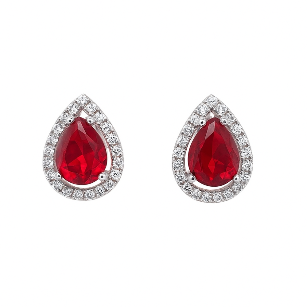 GL1173RE-sterling-silver-ruby-colour-cz-pear-shape-halo-stud-earrings-front-image GL1173RE-sterling-silver-ruby-colour-cz-pear-shape-halo-stud-earrings-front-image