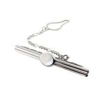 Sterling Silver Tie Bar Disk Centre