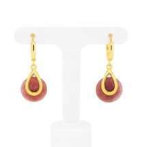 Sterling Silver Gold Amethyst Style Hoop Charm Earrings
