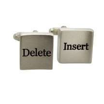Silver Plated Keyboard Key Cufflinks