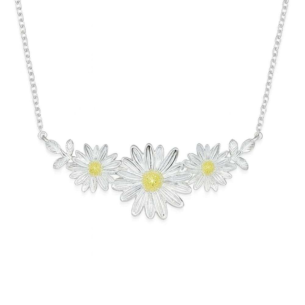 H6143-S-Sterling-silver-daisy-necklet-front-image H6143-S-Sterling-silver-daisy-necklet-front-image