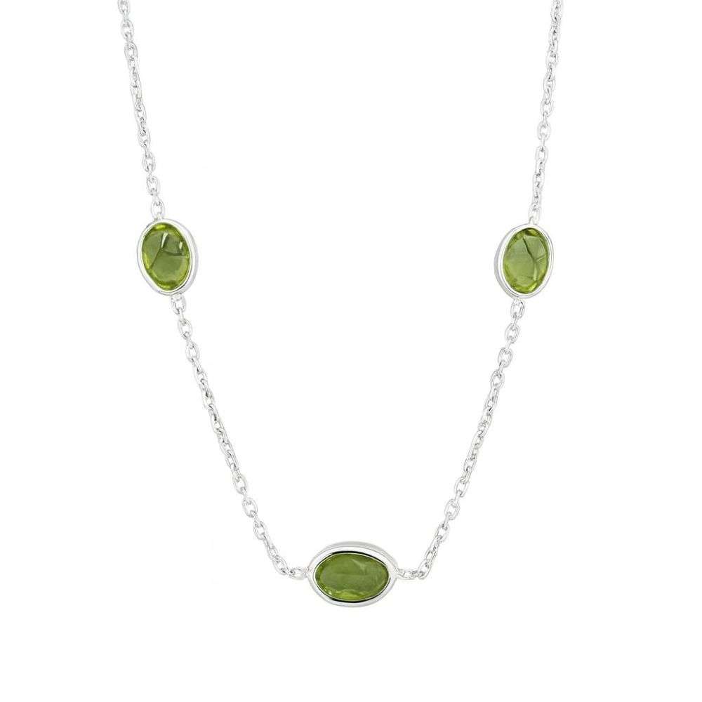 H6303-S-Sterling-Silver-peridot-colour-links-chain-front-image H6303-S-Sterling-Silver-peridot-colour-links-chain-front-image