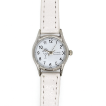 Girls Holy Communion White Leather Watch
