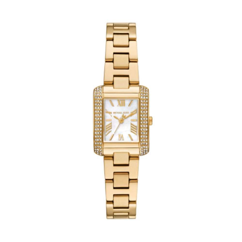 MK4867 Michael Kors Emery Womens gold bracelet cz case bracelet watch front image MK4867 Michael Kors Emery Womens gold bracelet cz case bracelet watch front image