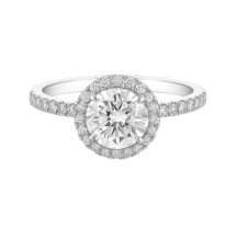 18ct Gold 0.70cts Halo Diamond Ring