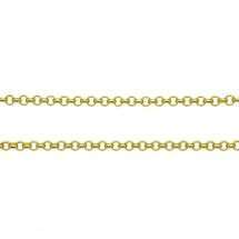 Sterling Silver Gold Plated 2mm Wide Belcher 56cm Chain