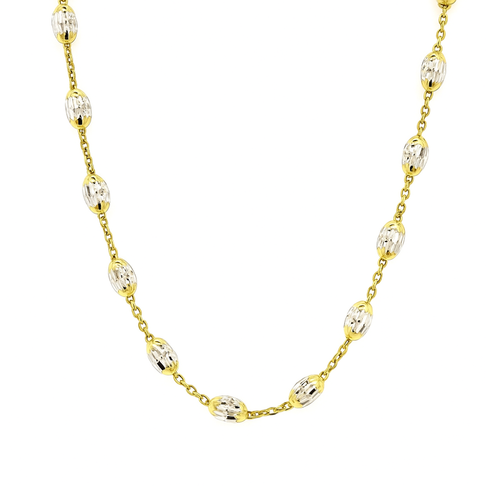 RE22YLM-sterling-silver-and-gold-diamond-cut-bell-link-22-inch-chain-main-image