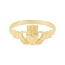 10ct Yellow Gold Traditional Ladies Claddagh Ring