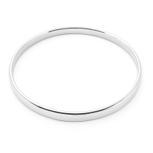 Sterling Silver Solid Handmade 5mm Plain Bangle