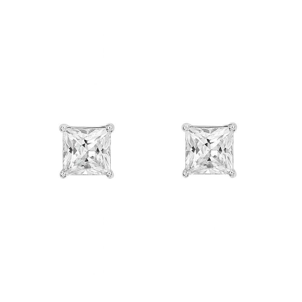SE1050-sterling-silver-5mm-princess-cut-4-claw-stud-earring-back-front-image- SE1050-sterling-silver-5mm-princess-cut-4-claw-stud-earring-back-front-image-