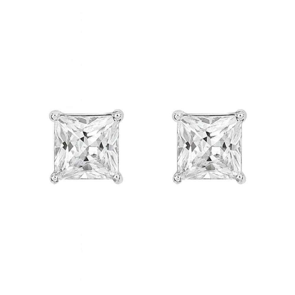 SE1052-sterling-silver-7mm-princess-cut-4-claw-stud-earring-front-image-1000-x-1000