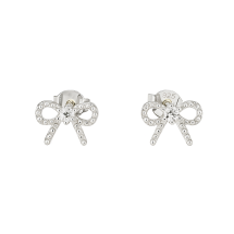 Sterling Silver Childrens Small Bow Stud Earrings