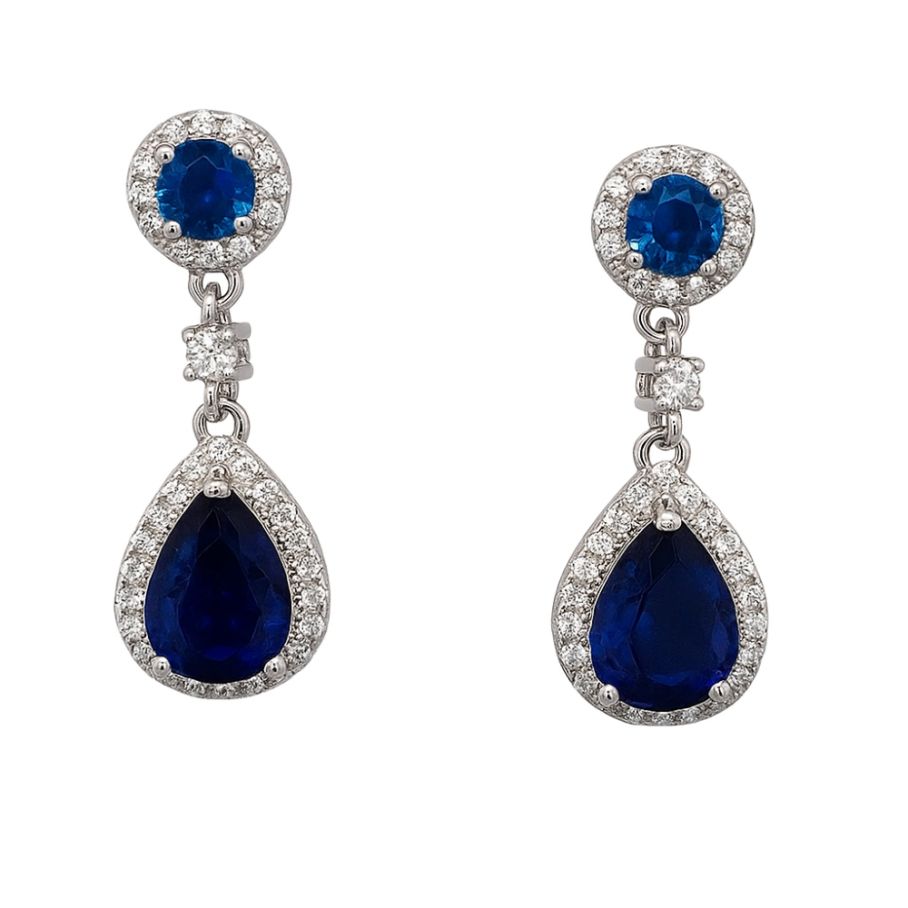 SER111-sterling-silver-sapphire-colour-cz-drop-earrings-main-image