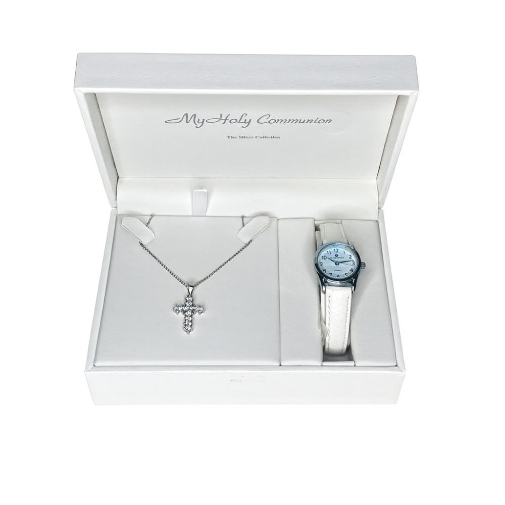 SET-CA-Sterling-Silver-Communion-CZ-Cross-Pendant-And-Watch-Gift-Set-top-image SET-CA-Sterling-Silver-Communion-CZ-Cross-Pendant-And-Watch-Gift-Set-top-image