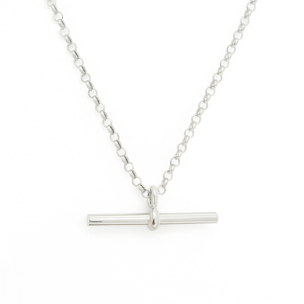 SN009A-sterling-silver-belcher-link-T-Bar-18-inch-chain-bust-image