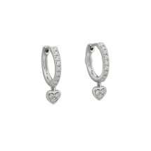 9ct Gold 0.14ct Diamond Huggy Charm Earrings