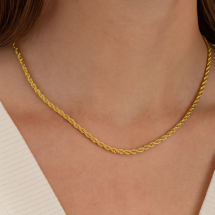 9ct Yellow Gold 20 Inch Classic Rope Chain