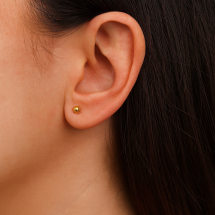 9ct Yellow Gold 3mm Ball Earrings