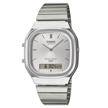 Casio Steel Silver Dual Display Retro Watch AQ-240E-7AEF