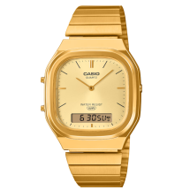 Casio Gold Dial Dual Display Retro Watch AQ-240EG-9AEF