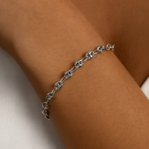 Sterling Silver Gucci Link Adjustable Link Bracelet