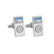 Silver Plated Polished Finish Ipod Retro Cufflinks