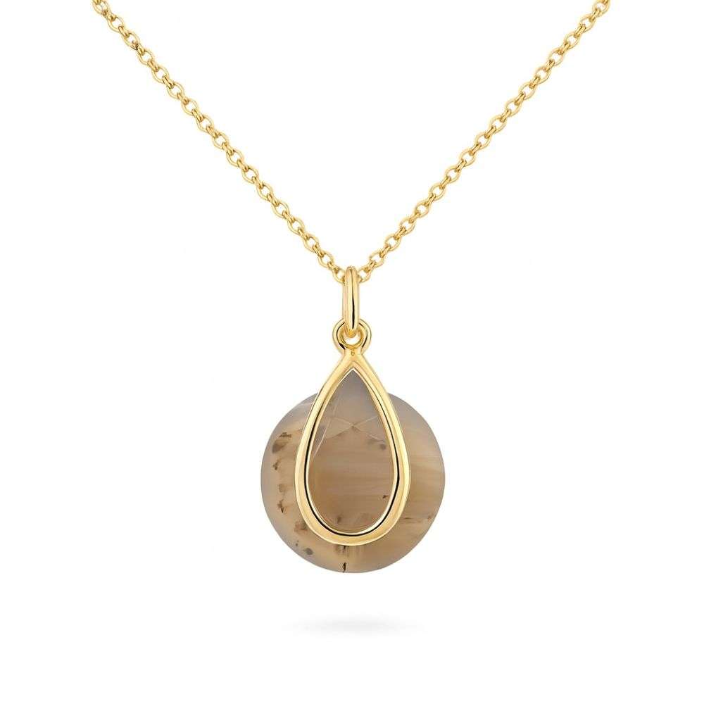 GL2021 sterling silver gold plated cats eye round stone pendant front image GL2021 sterling silver gold plated cats eye round stone pendant front image