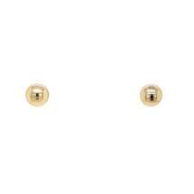 9ct Yellow Gold 4mm Polished Button Shape Stud Earrings