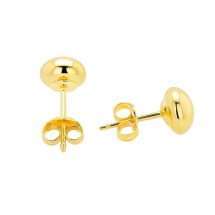 9ct Yellow Gold 5mm Polished Button Shape Stud Earrings