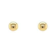 9ct Yellow Gold 5mm Polished Button Shape Stud Earrings