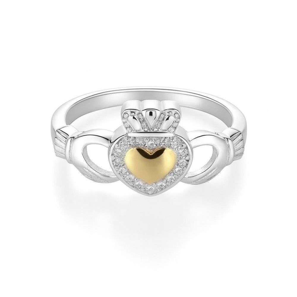 P618308-Cailin-claddagh-ring-with-gold-plated-cz-set-heart-front-image