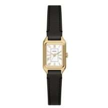 Fossil Raquel Ladies Gold Case Leather Strap Watch ES5470