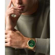 Fossil Neutra Mens Gold Bracelet Green Dial Watch FS6164
